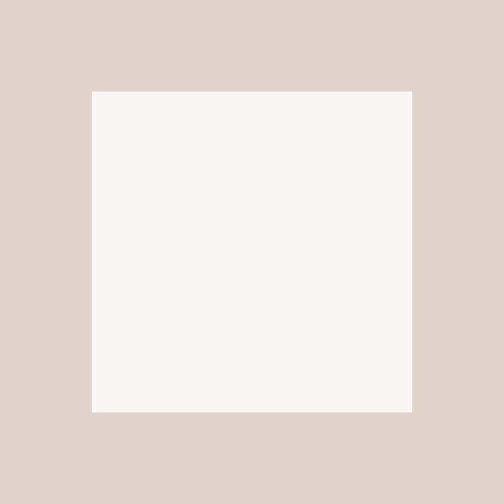 Brown frame, beige background vector