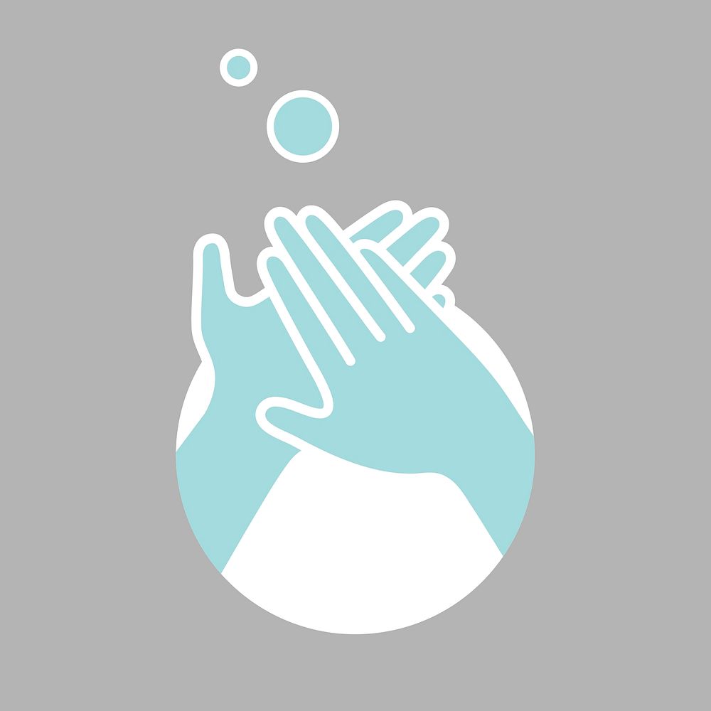 Covid-19 prevention, hand washing vector