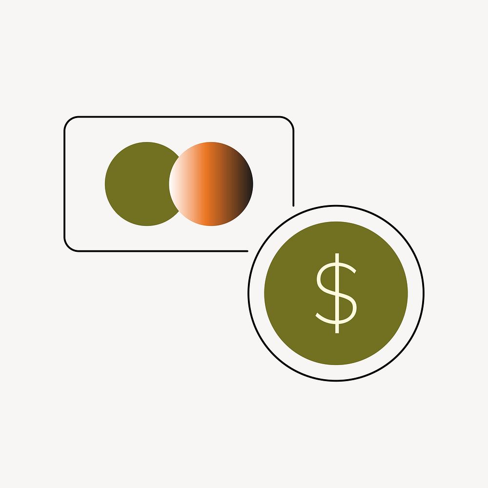 Dollar currency badge, finance graphic vector