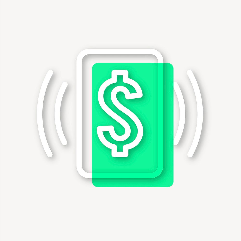 Online banking icon, line art graphic vector