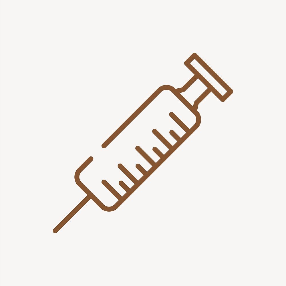 Needle icon, health graphic vector