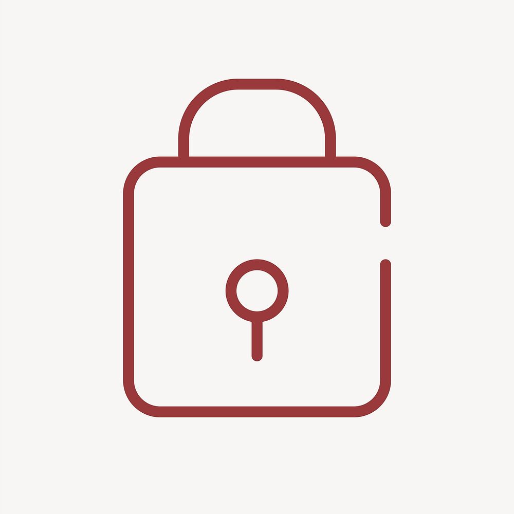 Padlock icon, security, safety graphic vector