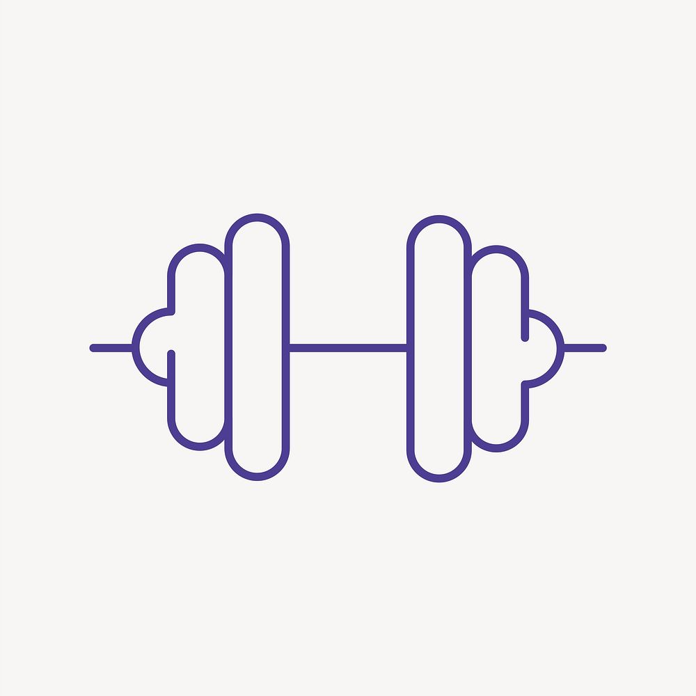 Dumbbell fitness icon, health graphic vector