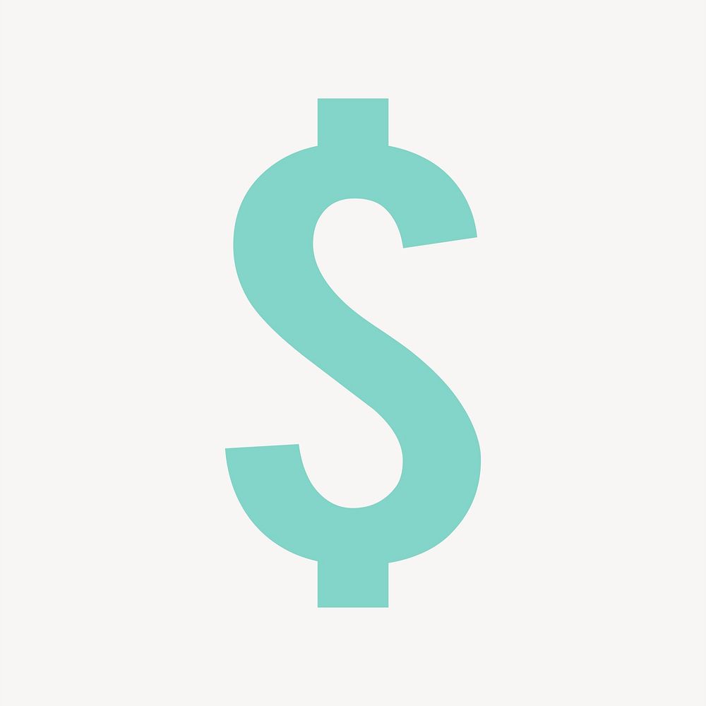 Dollar currency sign, finance graphic vector