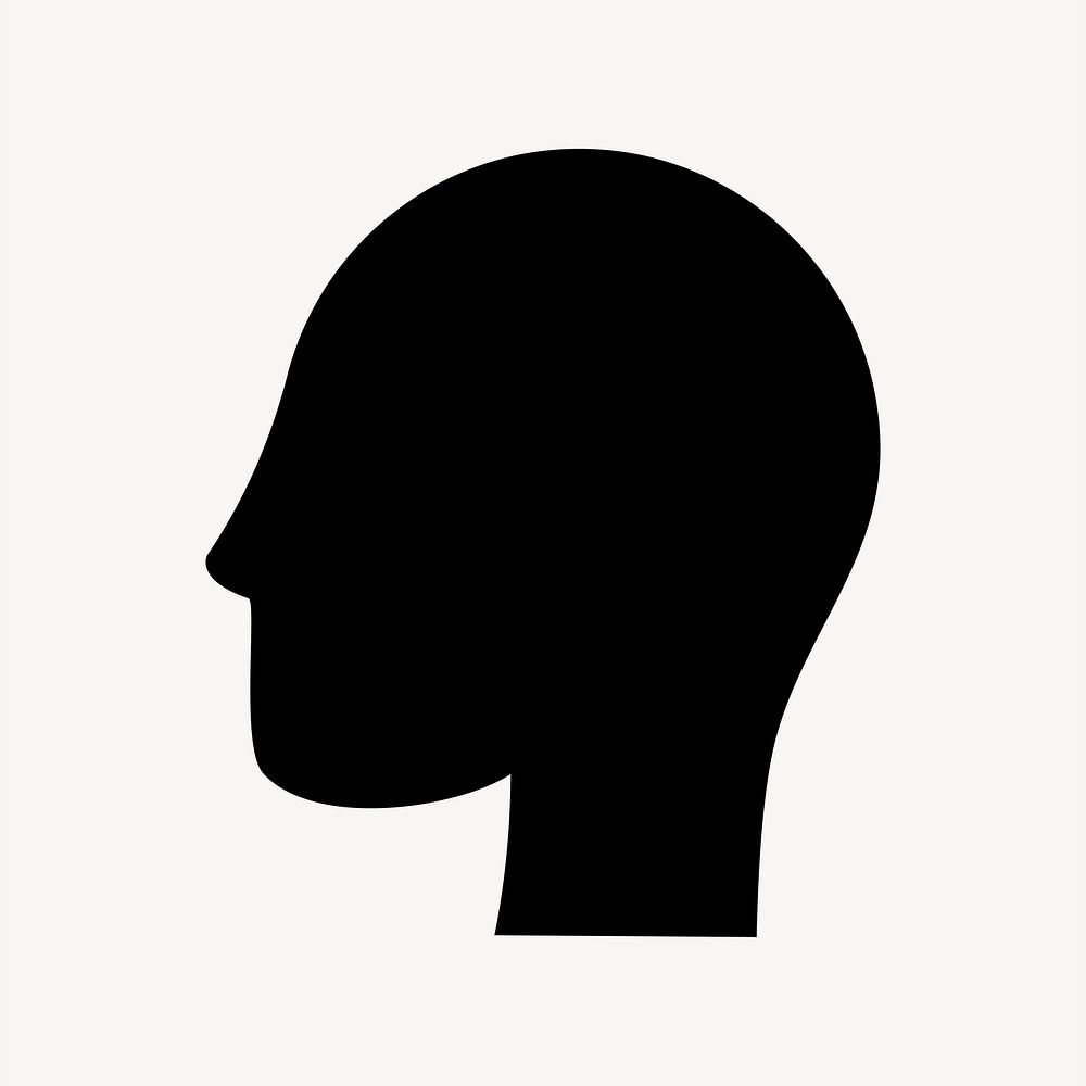 Human avatar icon, flat graphic vector