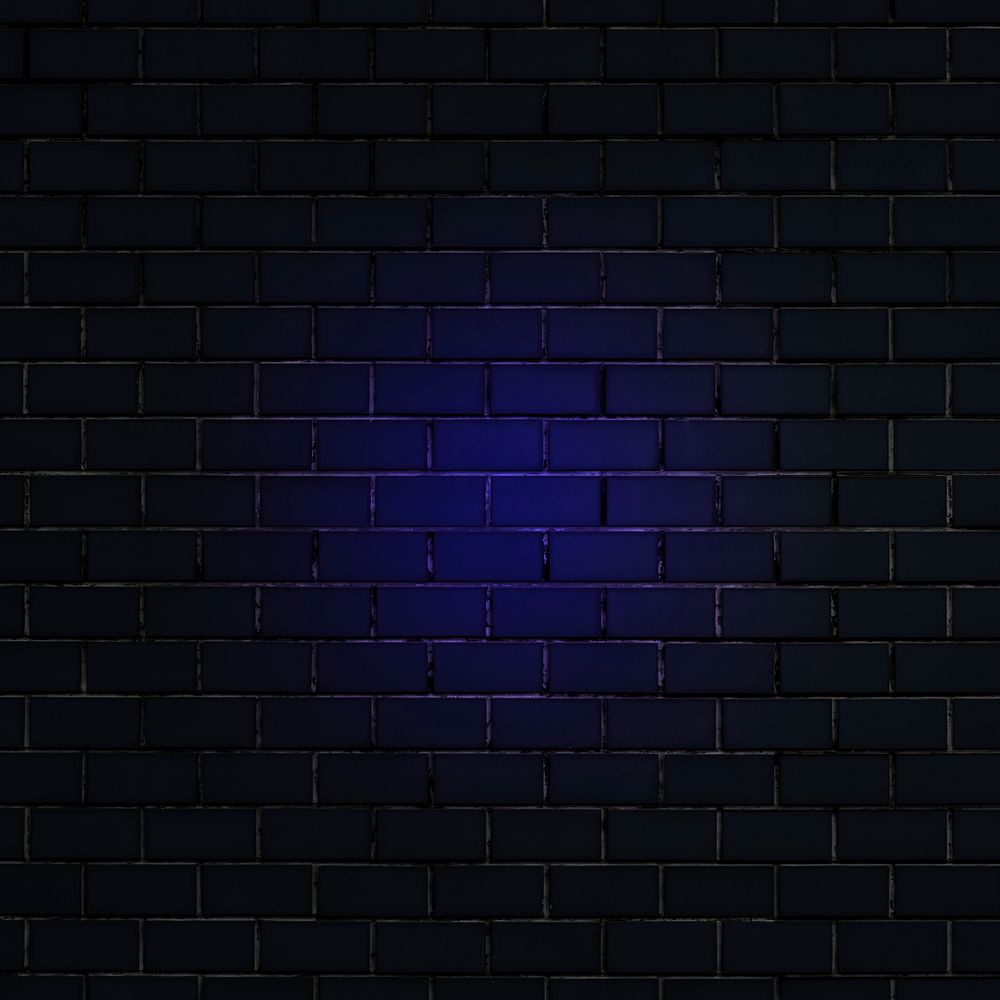Dark blue background, brick wall texture