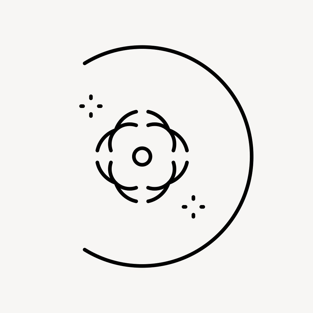 Abstract flower logo element vector