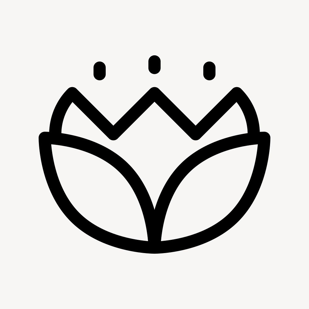 Simple flower logo element design 