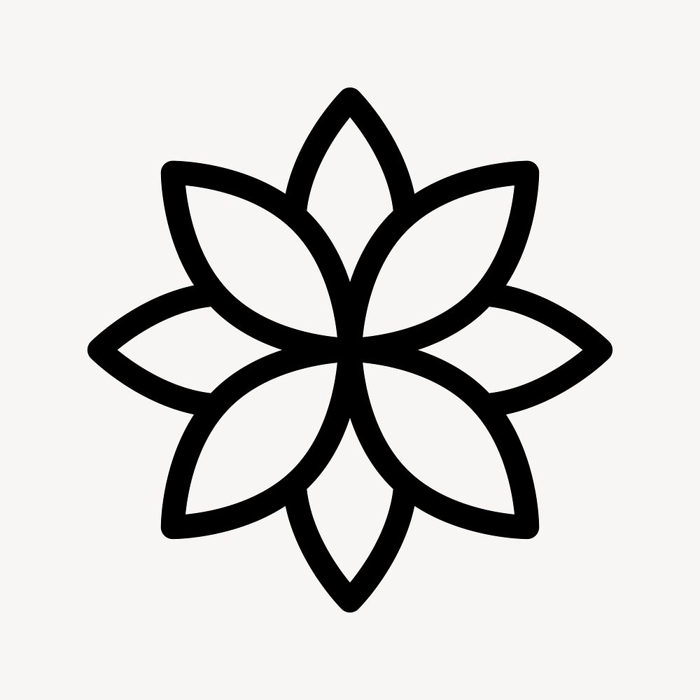 Flower logo element vector