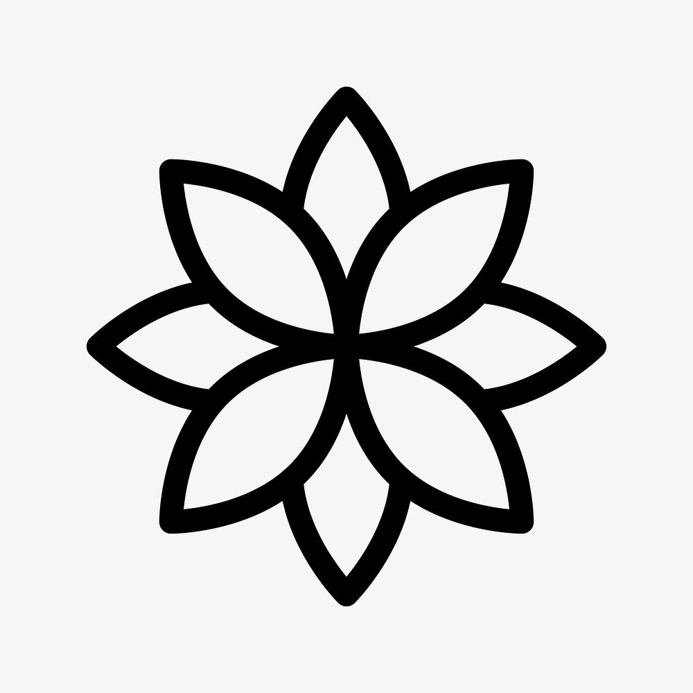 Flower logo element psd