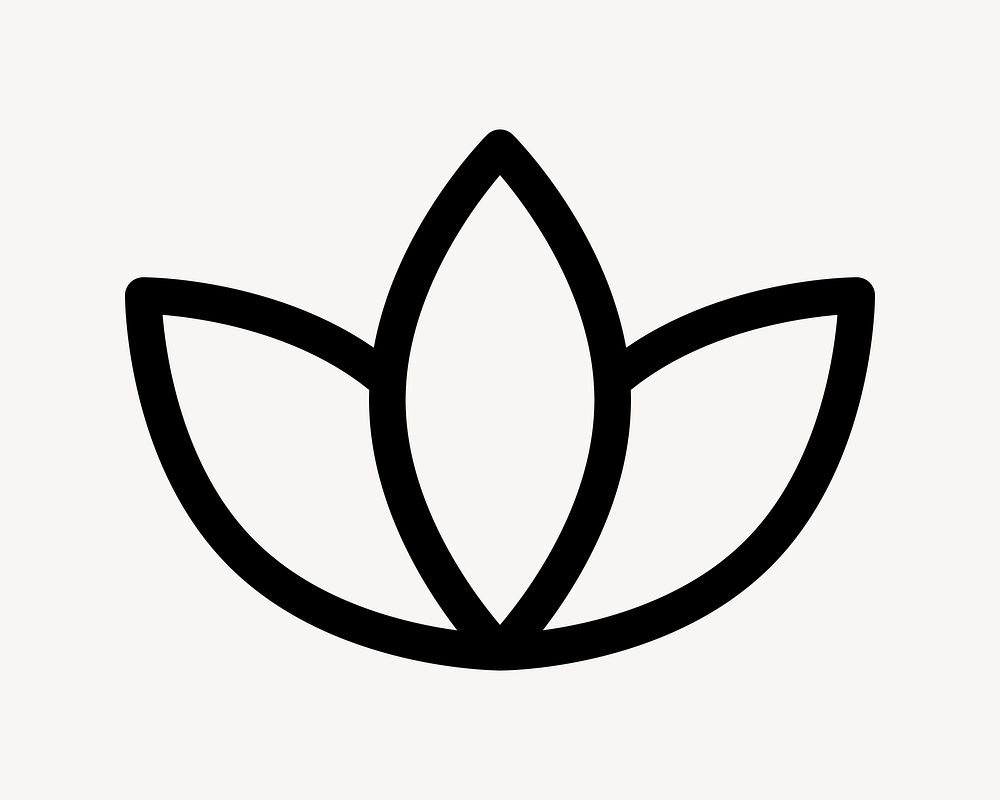 Simple flower logo element vector