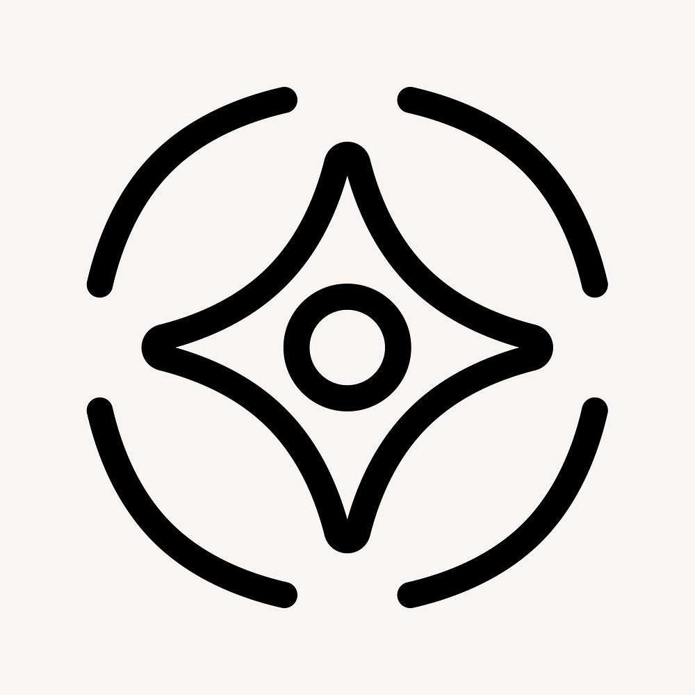 Abstract flower logo element design 