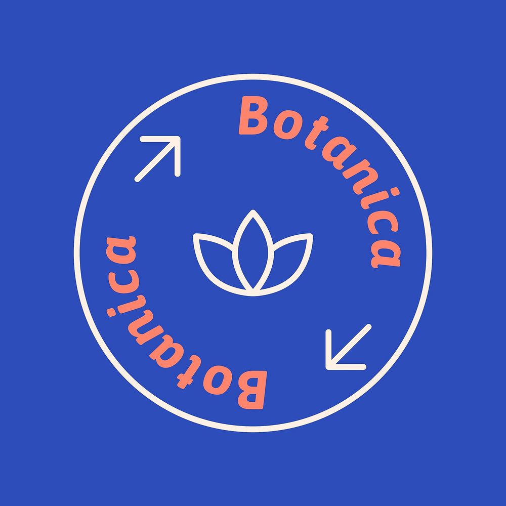 Flower shop logo, minimal botanical design vector