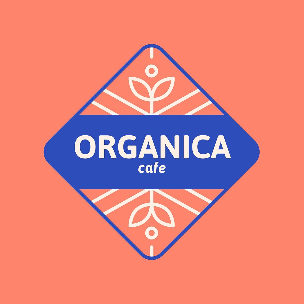 Coffee shop creative logo, botanical design vector