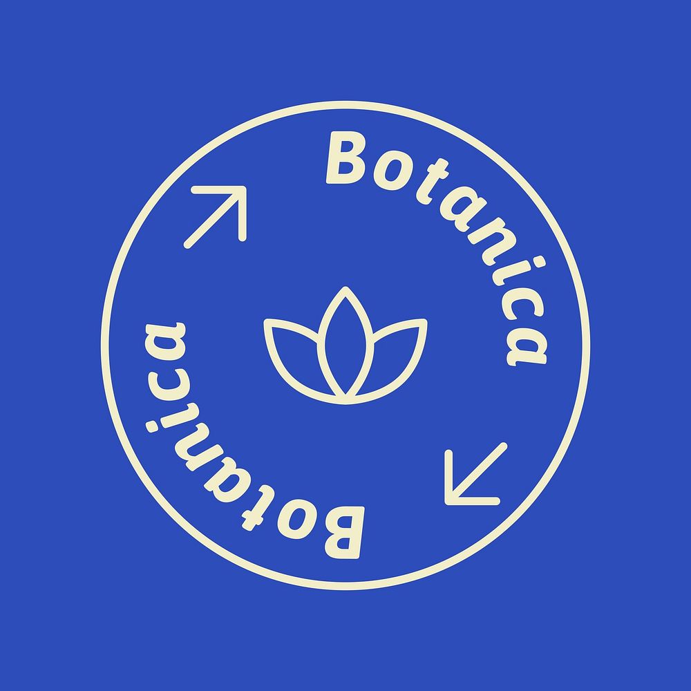 Organic restaurant logo, minimal botanical design vector