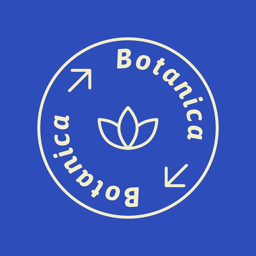 Organic restaurant logo, minimal botanical design psd
