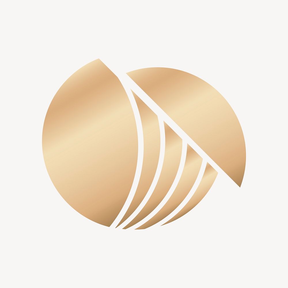 Gold logo element vector