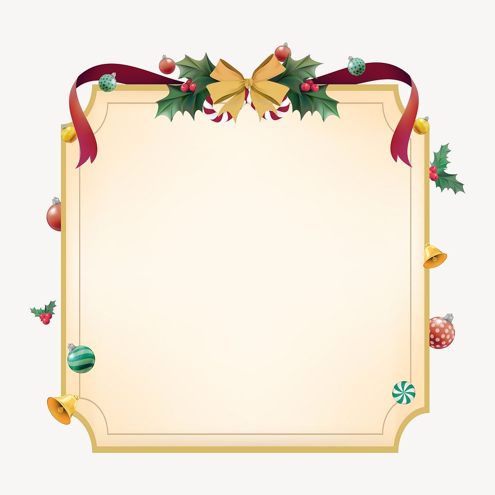 Festive Christmas frame clipart vector