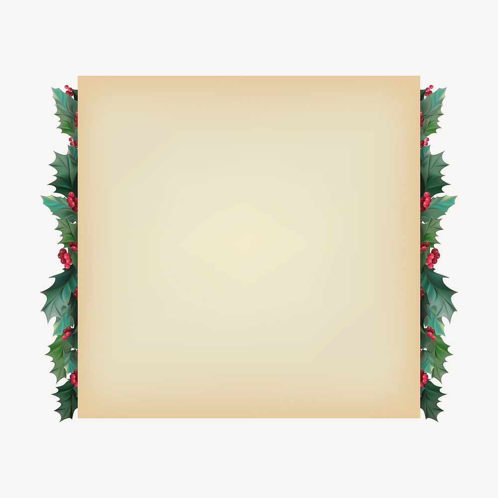 Christmas frame, festive decorate illustration