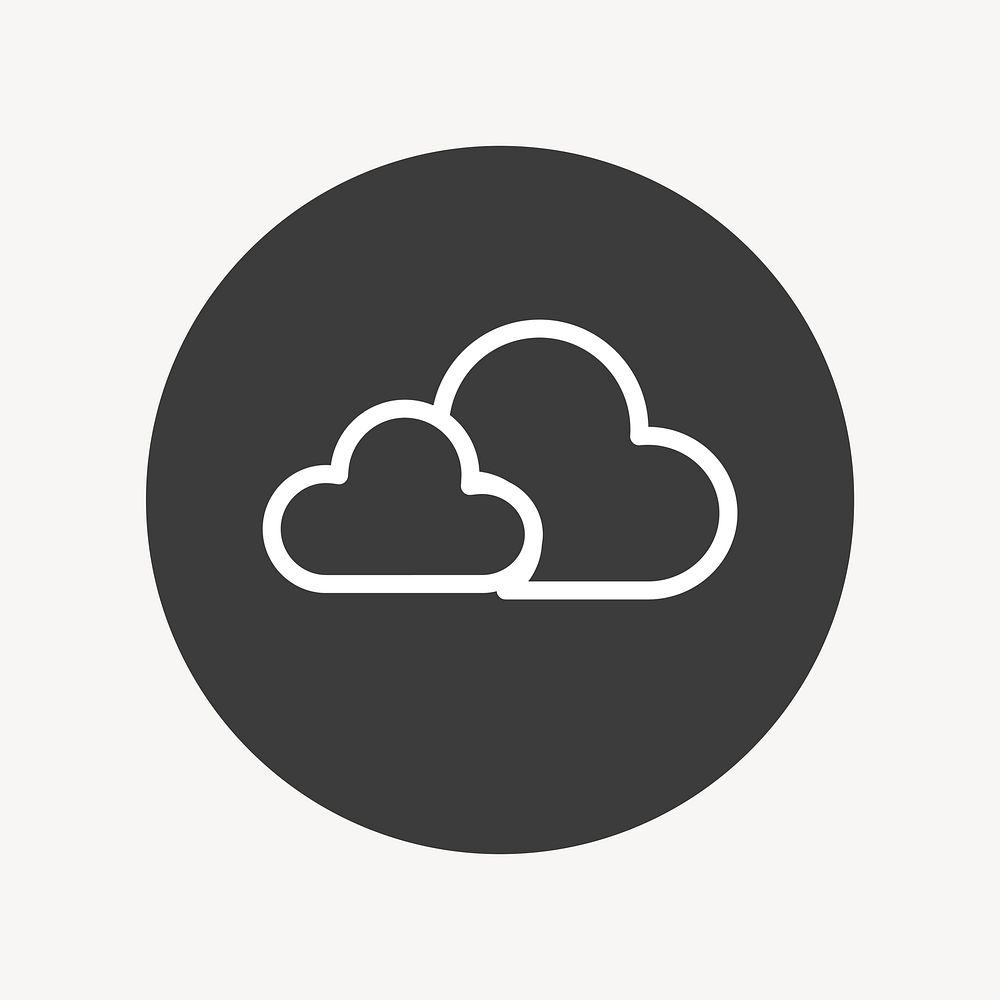 Cloud icon collage element  vector