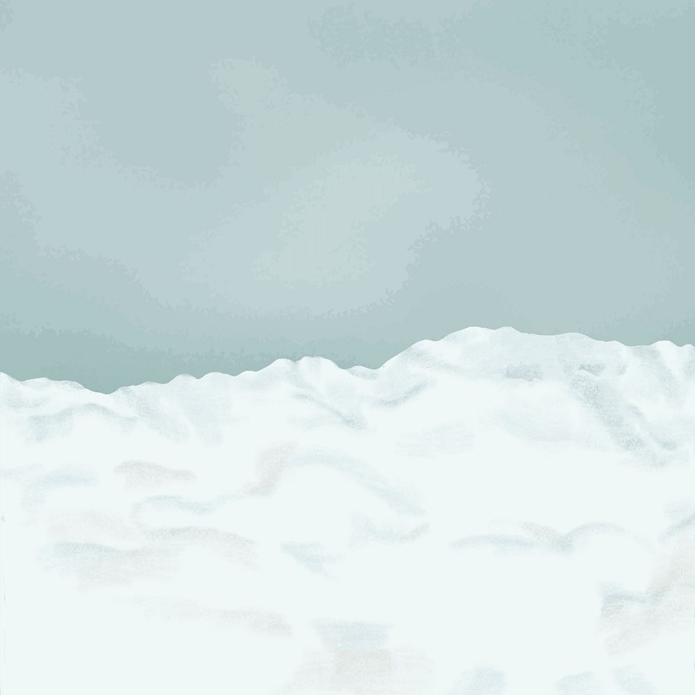 Winter aesthetic background, snow border