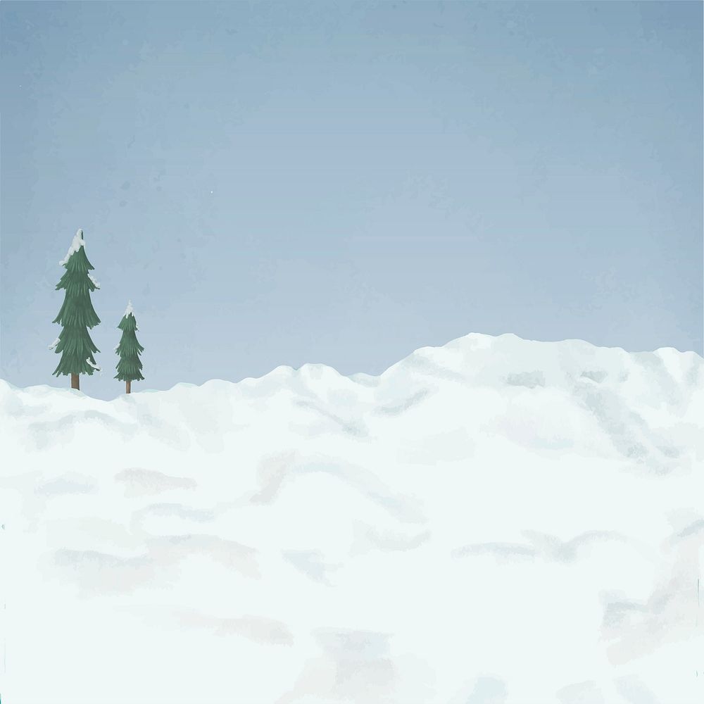 Winter snow aesthetic background, Christmas holiday illustration vector