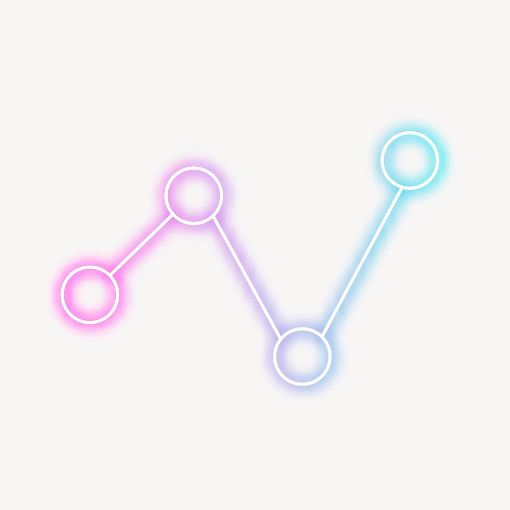 Neon share icon clipart vector