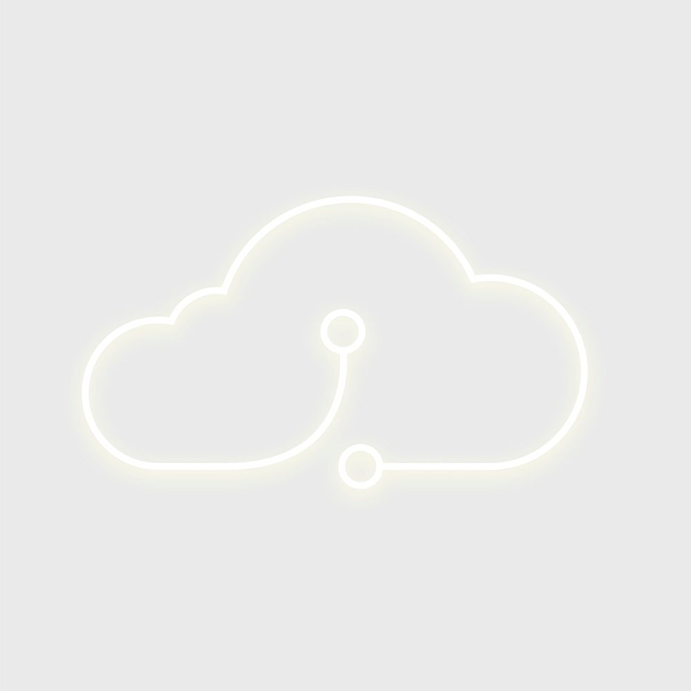 Shining cloud storage icon vector