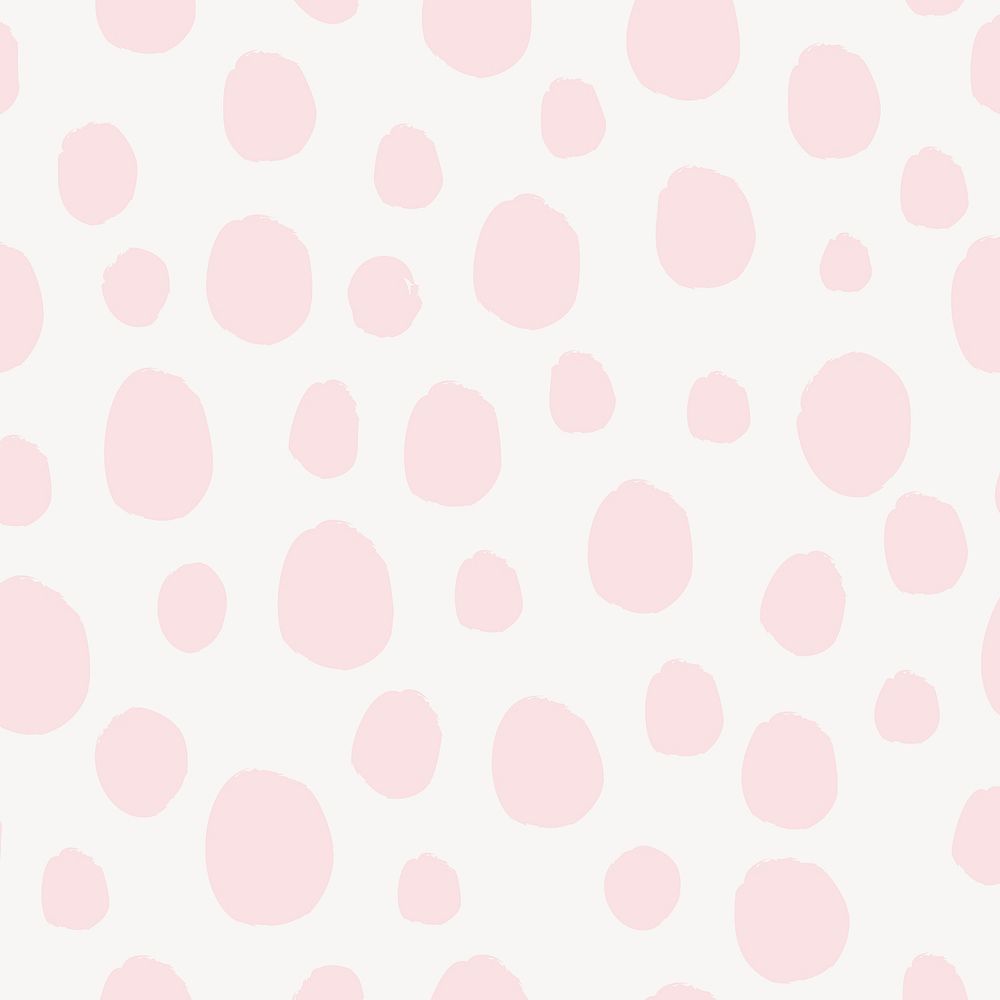 Pink polka dot pattern background vector