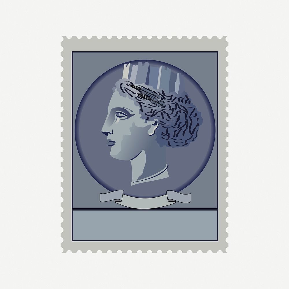 Postage stamp clipart, illustration psd. Free public domain CC0 image.