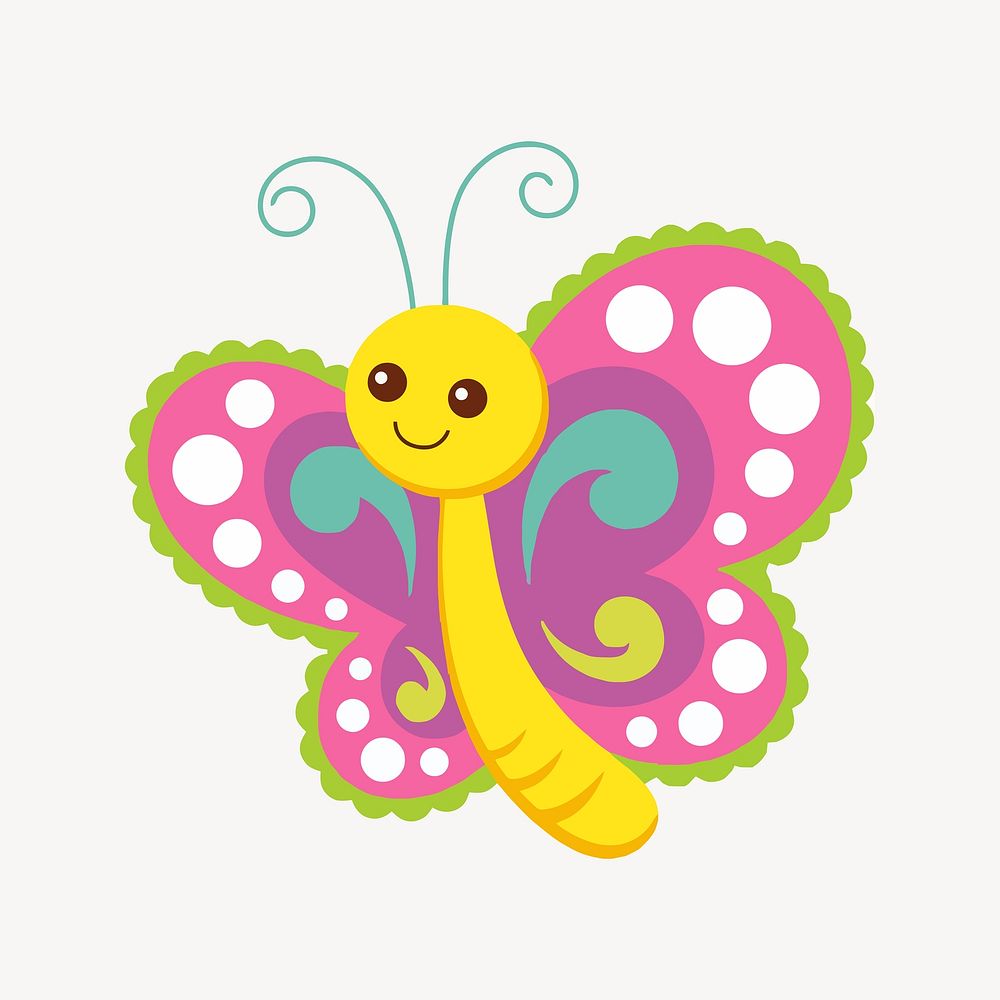Butterfly clipart vector. Free public domain CC0 image.