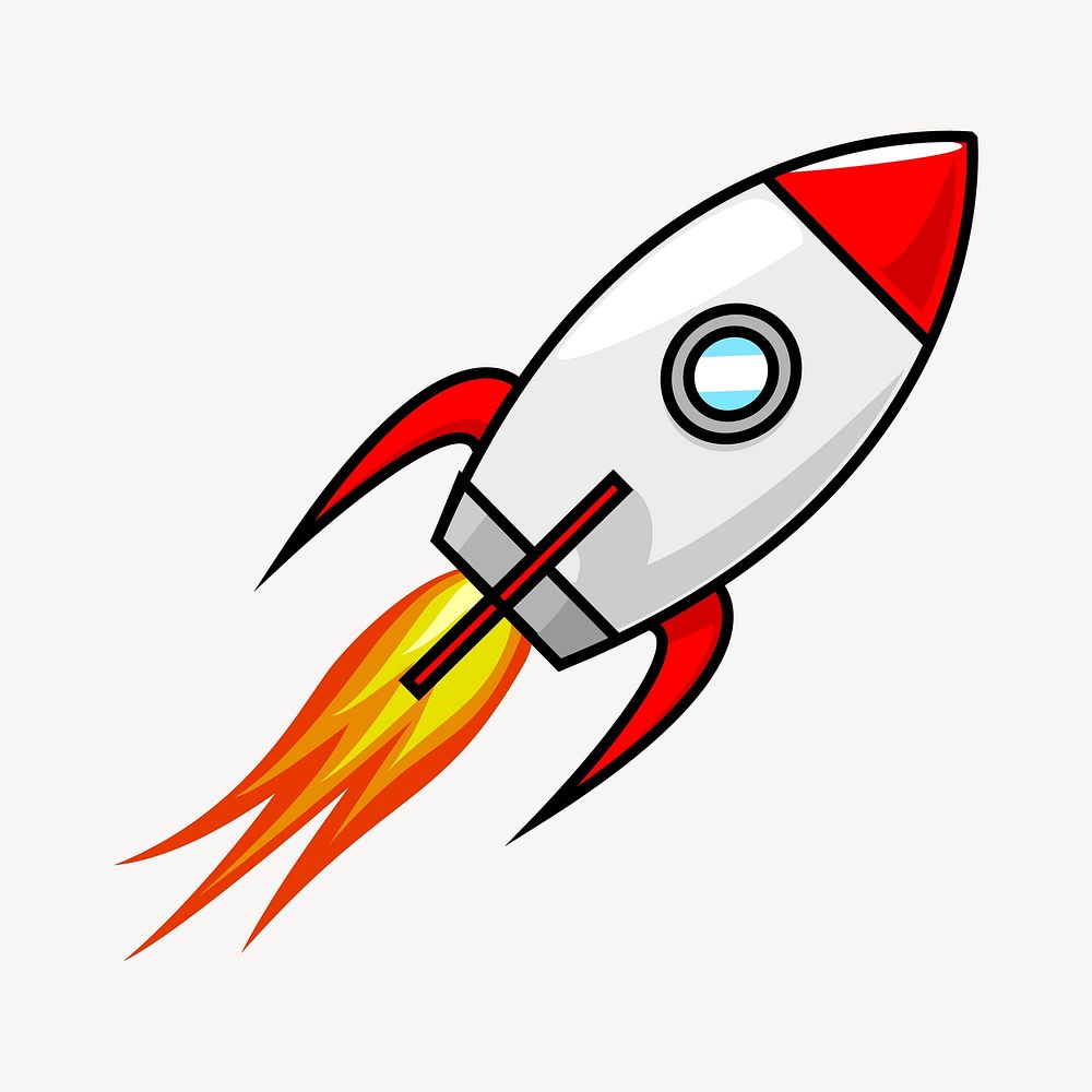 Rocket illustration. Free public domain CC0 image.