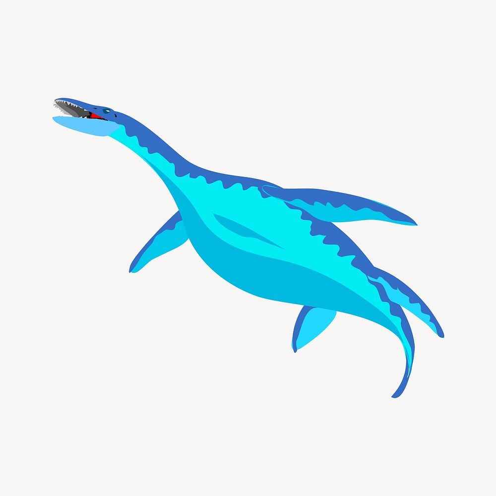 Sea dinosaur clipart, illustration vector. Free public domain CC0 image.