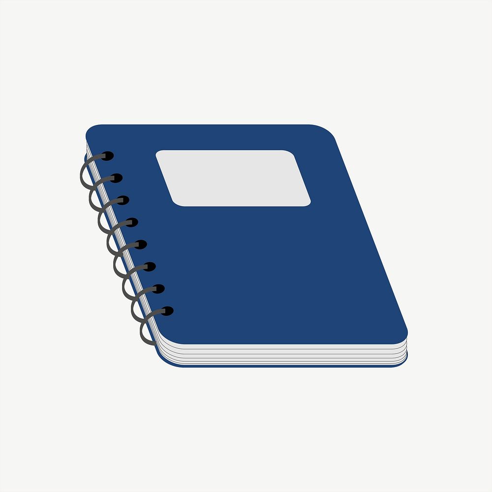 Closed notebook clipart, illustration psd. Free public domain CC0 image.