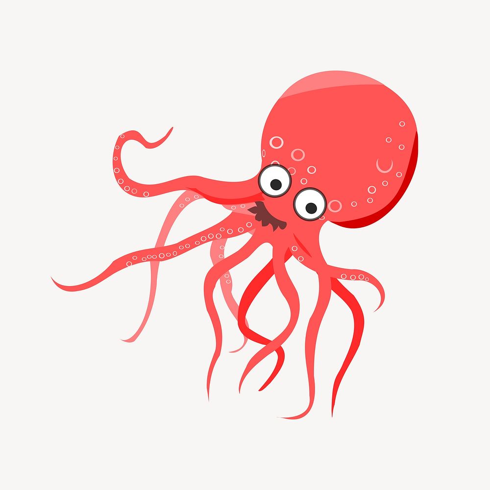Octopus illustration. Free public domain CC0 image.