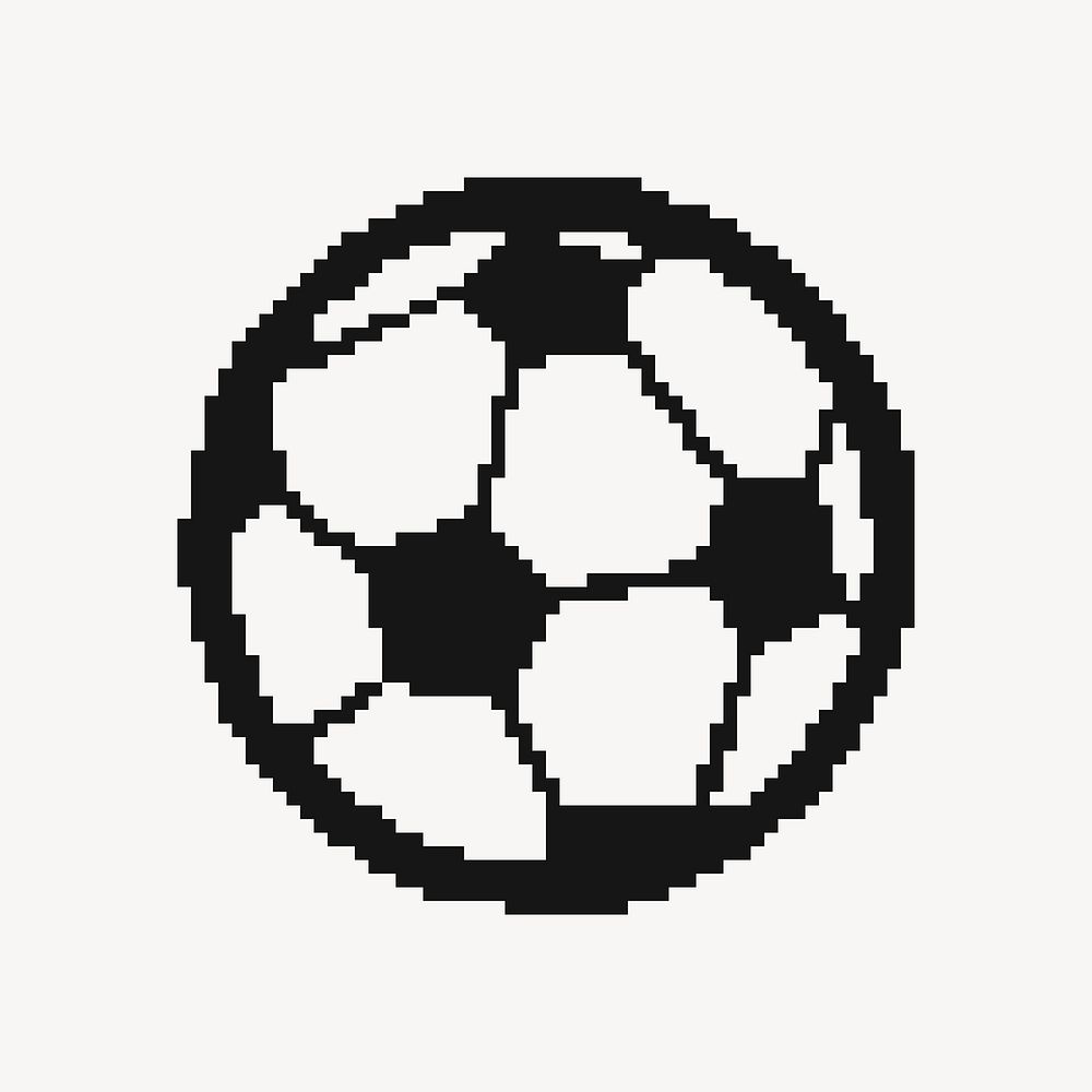 Pixel ball clipart, illustration vector. Free public domain CC0 image.