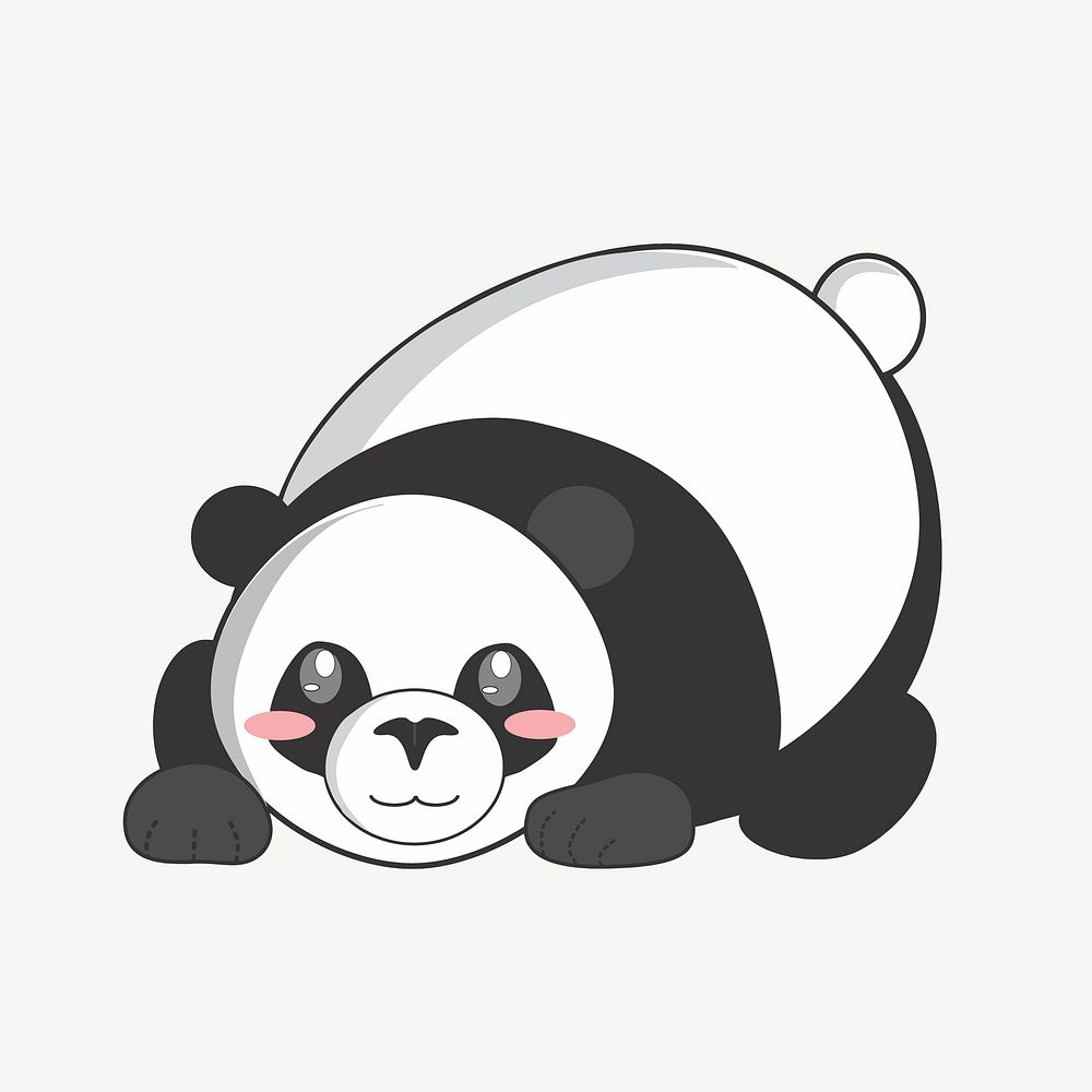 Panda illustration. Free public domain CC0 image.