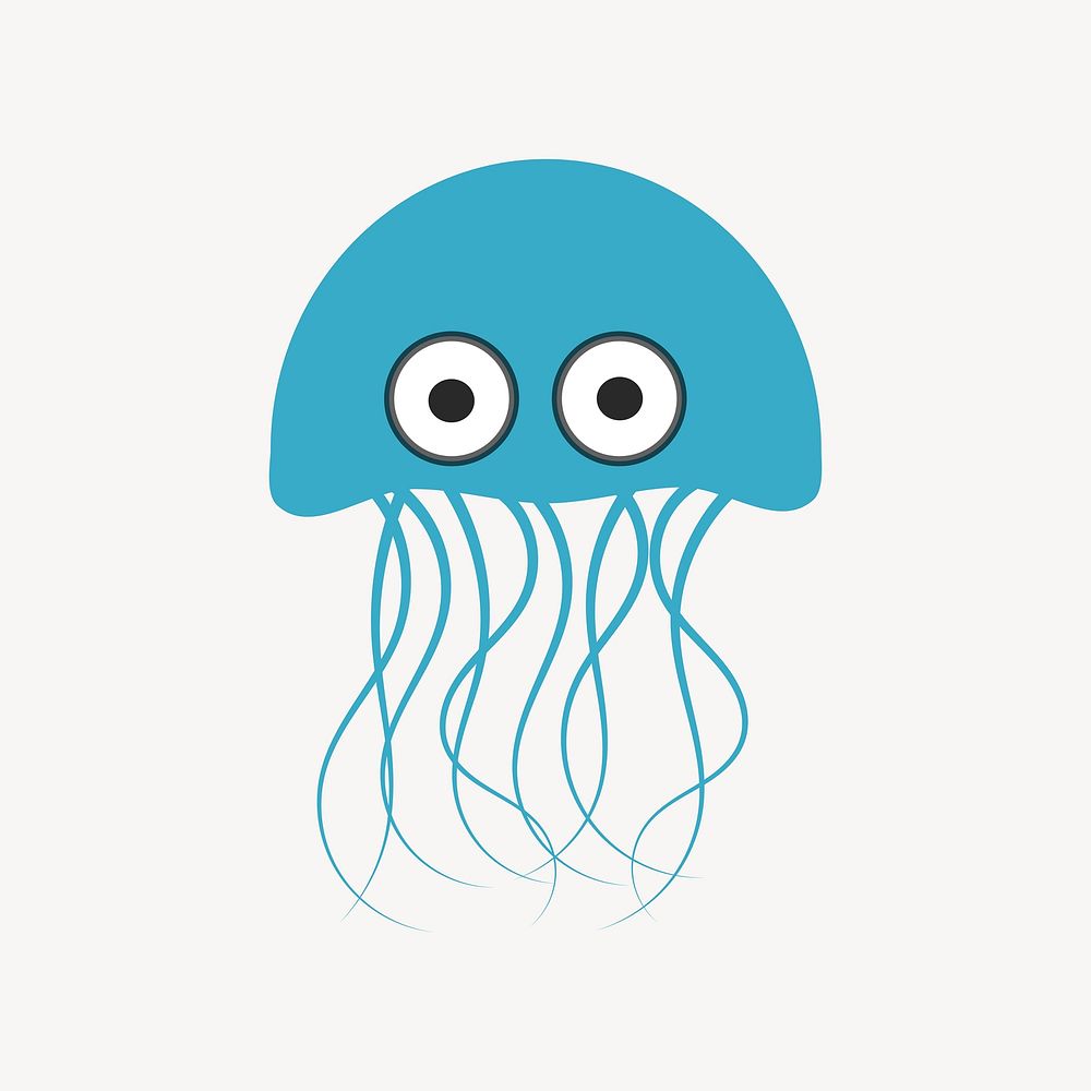 Jellyfish illustration. Free public domain CC0 image.