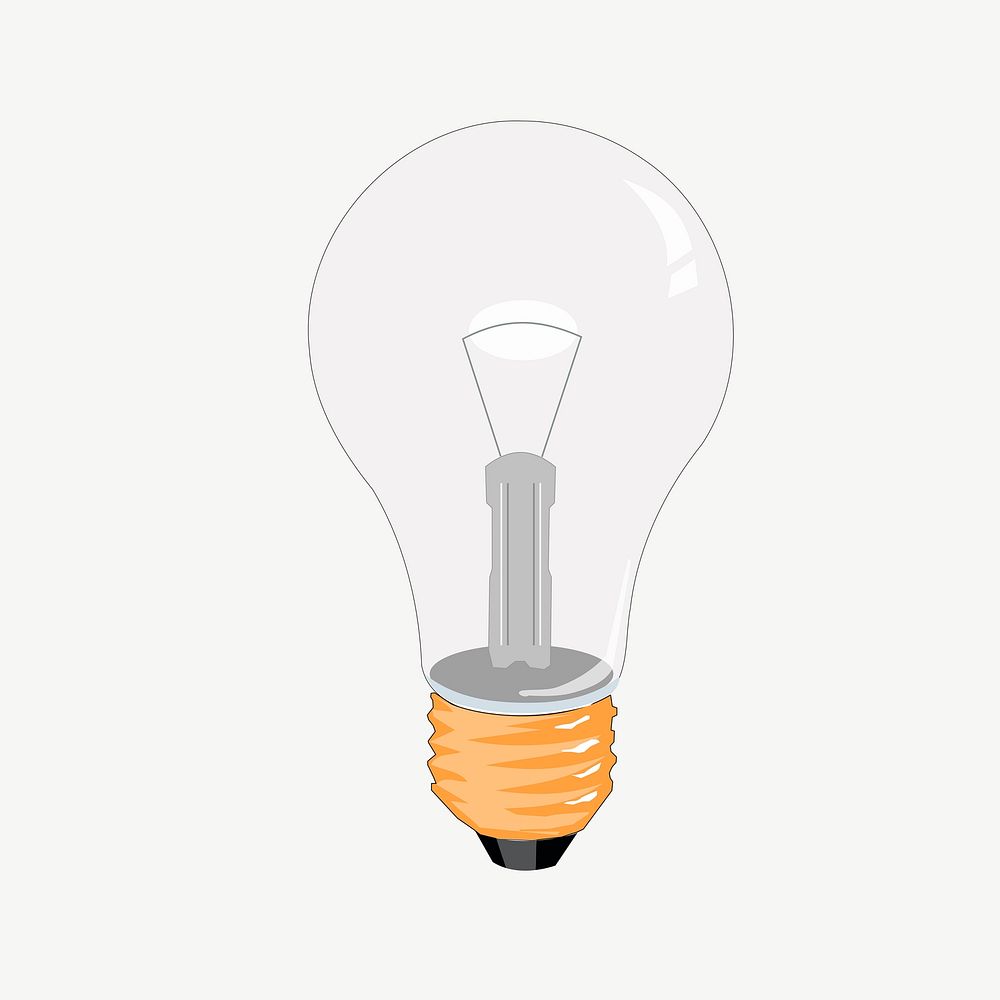 Light bulb clipart, illustration psd. Free public domain CC0 image.