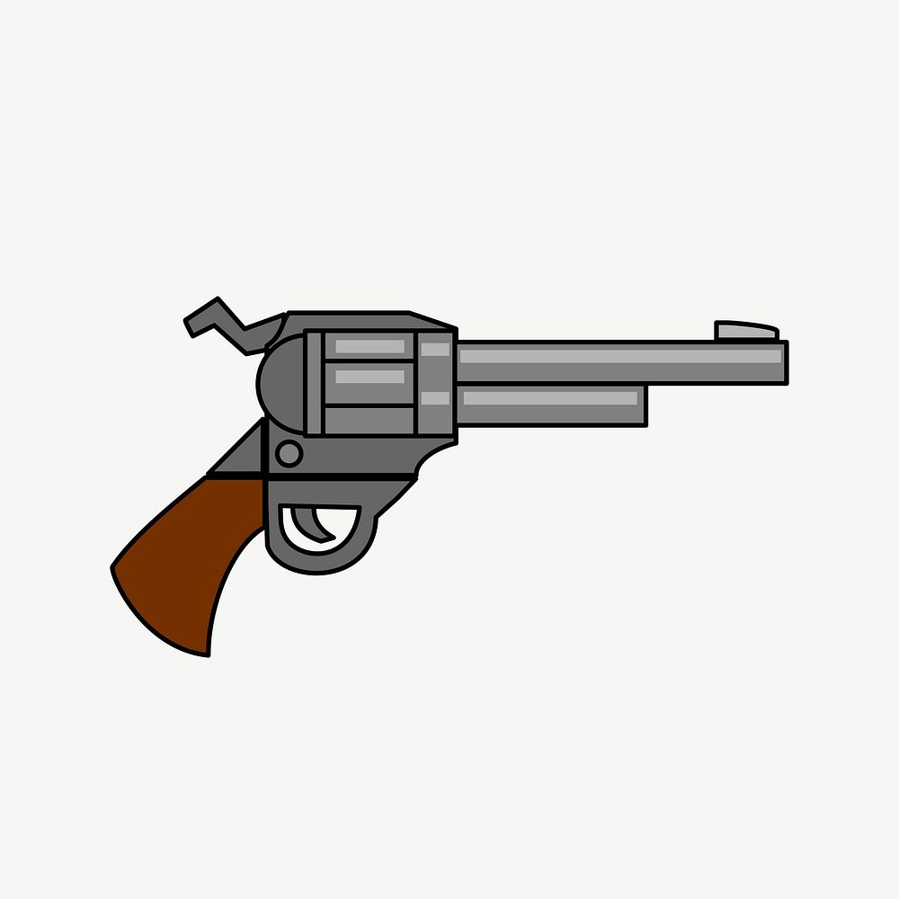 Revolver gun clipart, illustration psd. | Free PSD - rawpixel