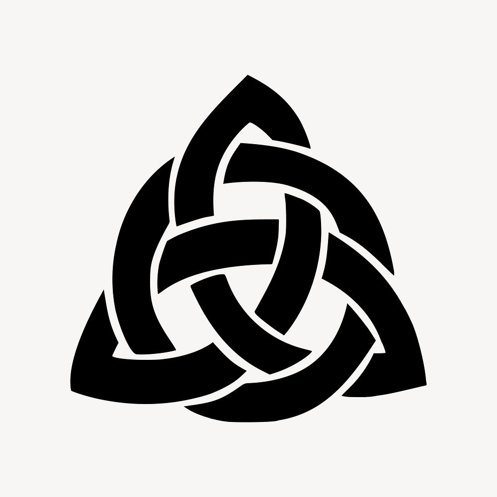 Trinity knot clipart, illustration vector. Free public domain CC0 image.