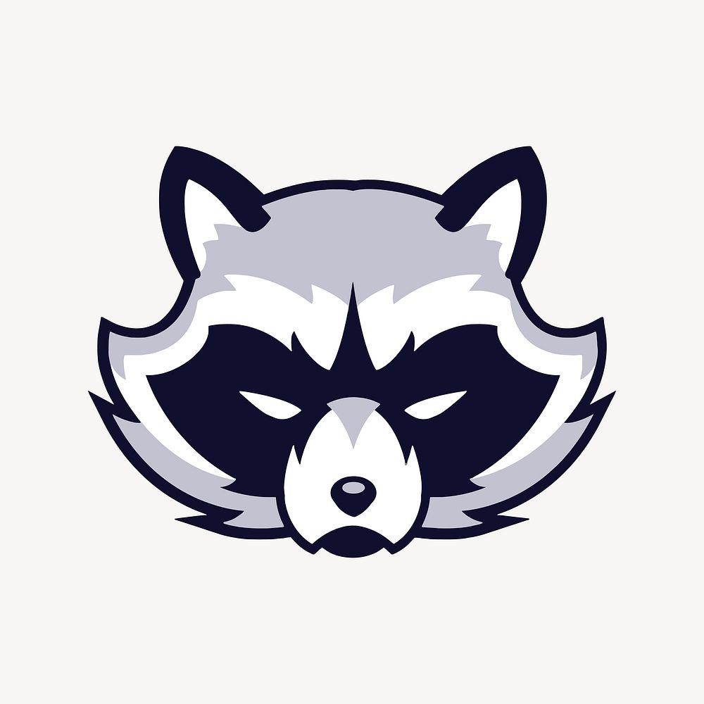 Raccoon icon clipart, illustration. Free public domain CC0 image.
