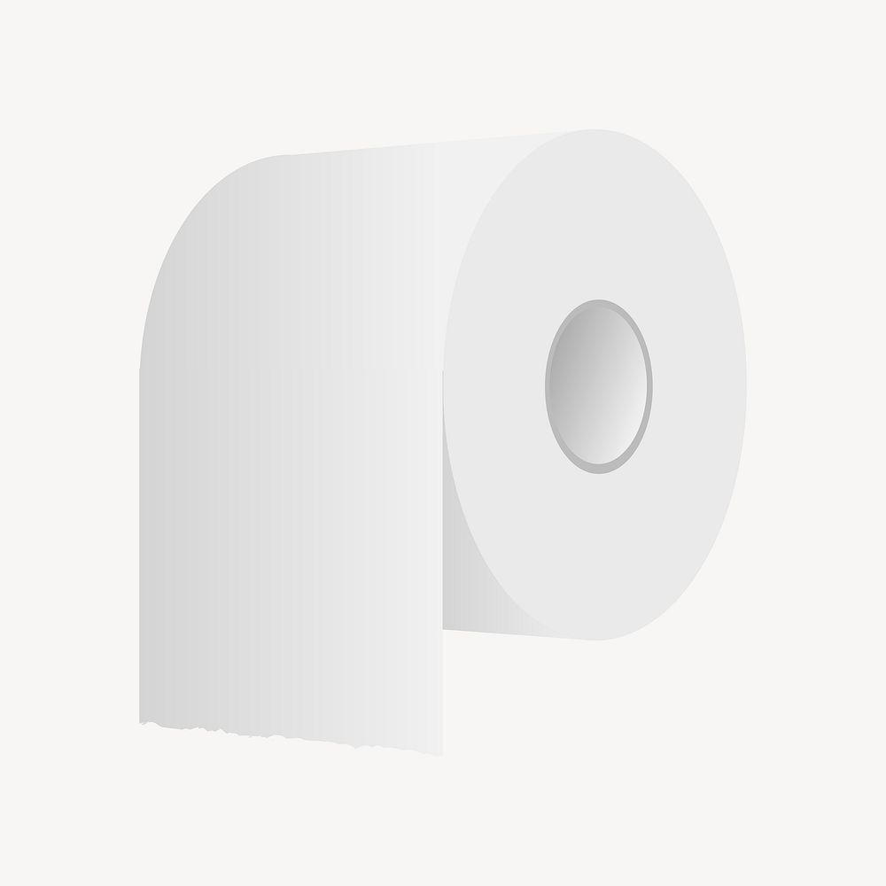 Toilet paper clip art vector. Free public domain CC0 image.
