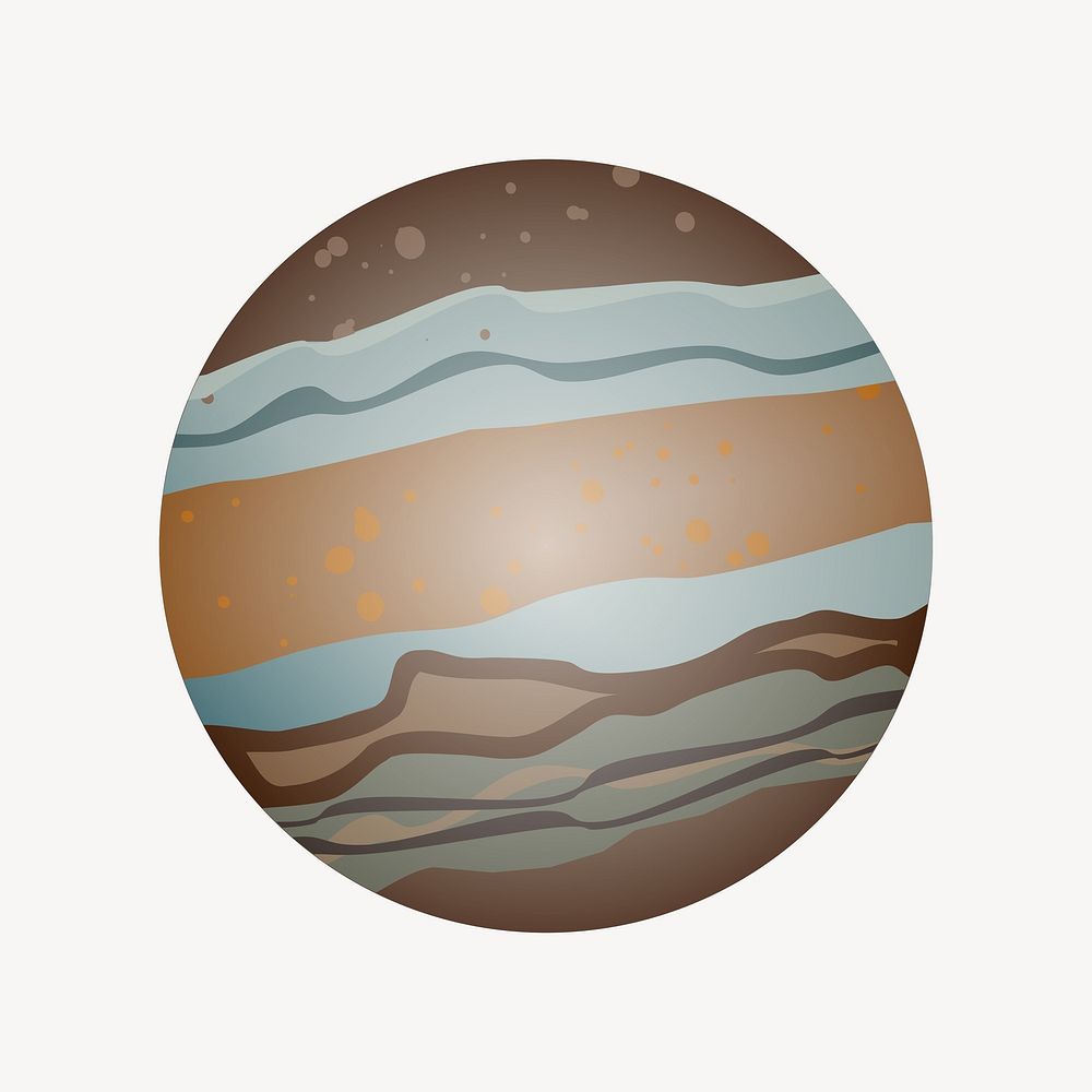 Jupiter planet clip art vector. Free public domain CC0 image.