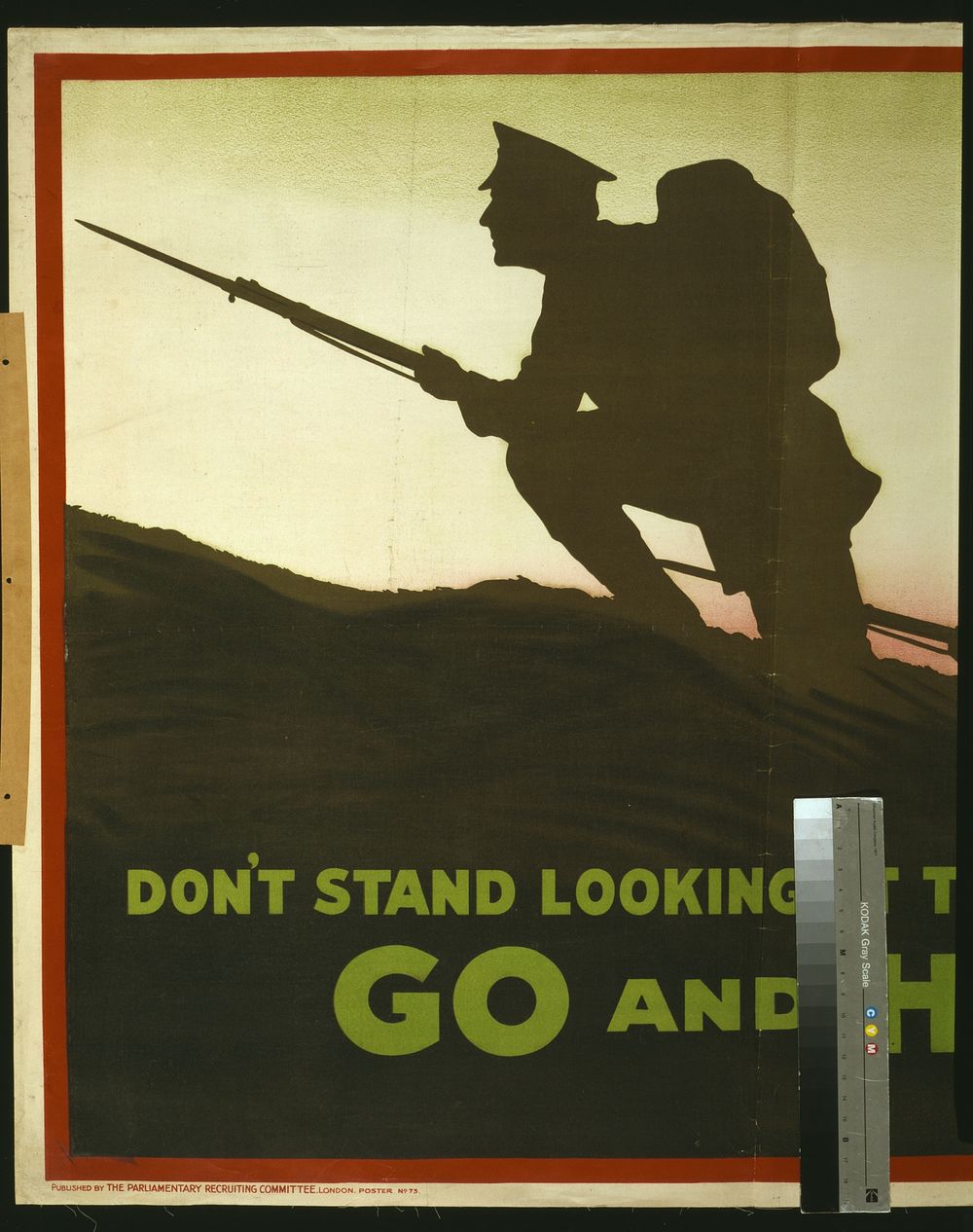 Don't stand looking at this, go and help!  printed by David Allen & Sons Ld., Harrow, Middlesex.