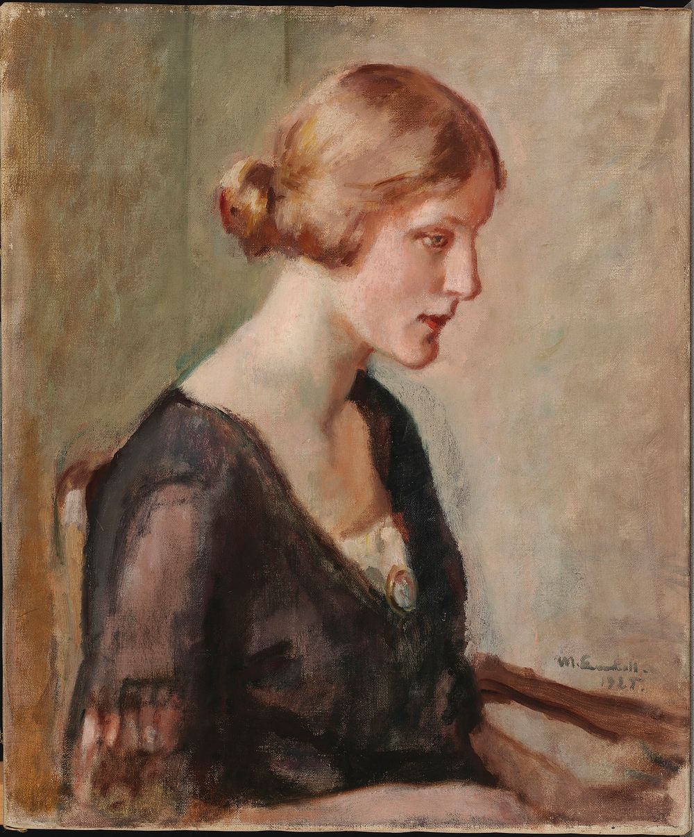 Portrait of miss barbara lagerborg, 1925, by Magnus Enckell