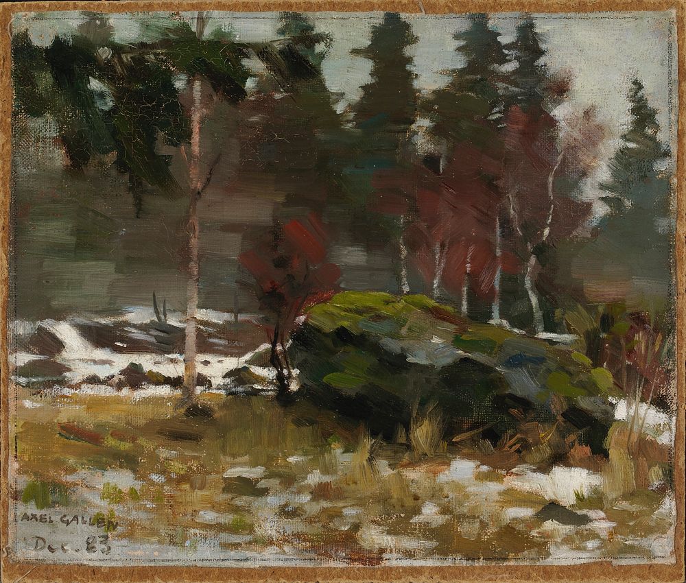 Early spring (1883)  oil painting by Akseli Gallen-Kallela. 