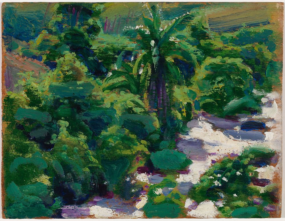 Tana river (1909)  oil painting by Akseli Gallen-Kallela. 