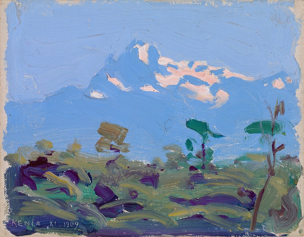 Mount Kenya (1909 - 1910)  oil painting by Akseli Gallen-Kallela. 