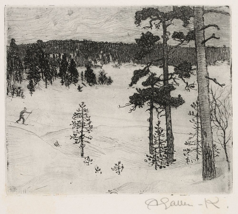 The dark veil of winter, 1897, by Akseli Gallen-Kallela